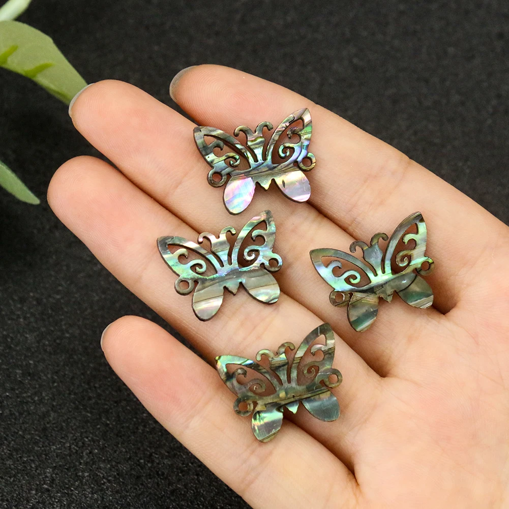 5pcs 2 Holes Abalone Shell Acrylic Connecter Charms MOP Beads Bracelet Earring Dangle Necklace Pendant Jewelry Making DIY