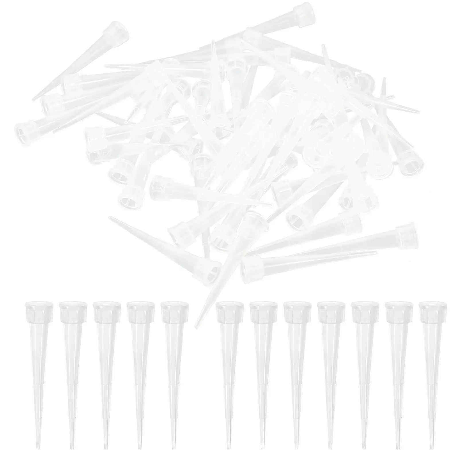 

100 Pcs Flower Mud Holder Clear Plastic Stem Mini Floral Tubes Arrangement Supplies DIY Tools Fixation Effect