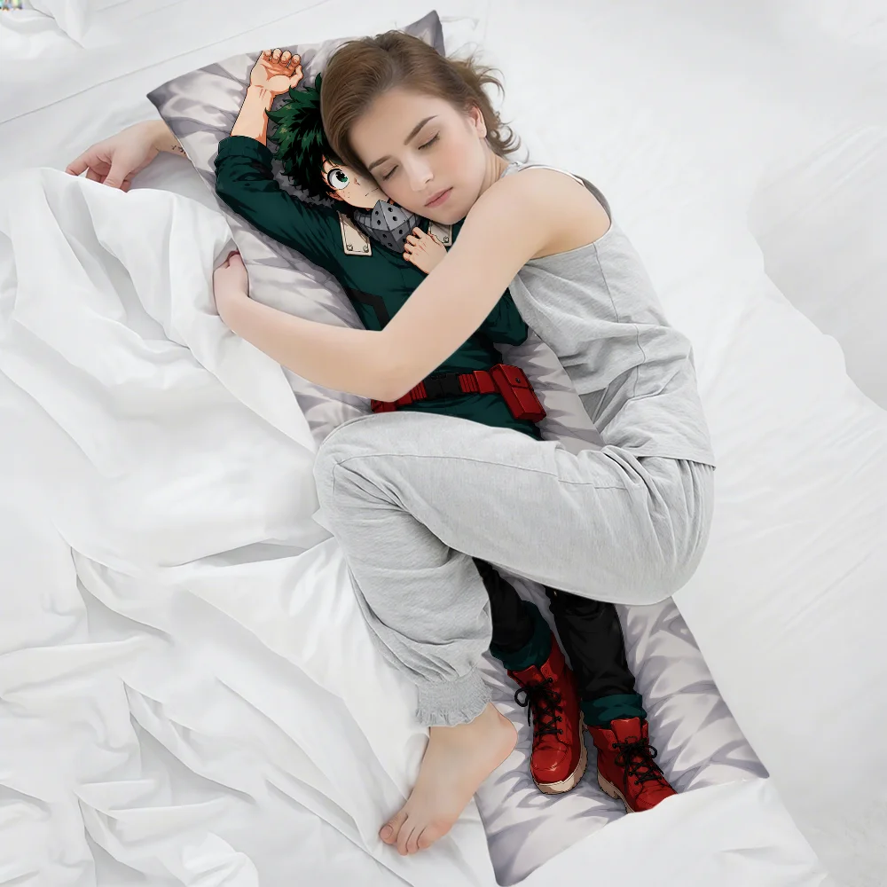 M-My Hero A-Academia M-Midoriya Izuku Kissenbezug, rechteckiger Körperkissenbezug für Zuhause, Sofa, Wohnzimmer, 51 x 137 cm, Dakimakura-Hülle – Detail 6
