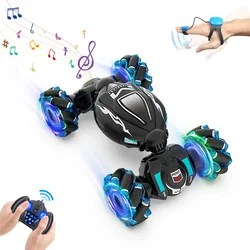 Twist Stunt RC Cars 2.4G 4WD RC Drift Car Radio Remote Control Gesture Control Toy Car for Kids Spray 360° Rotating Climbing Car