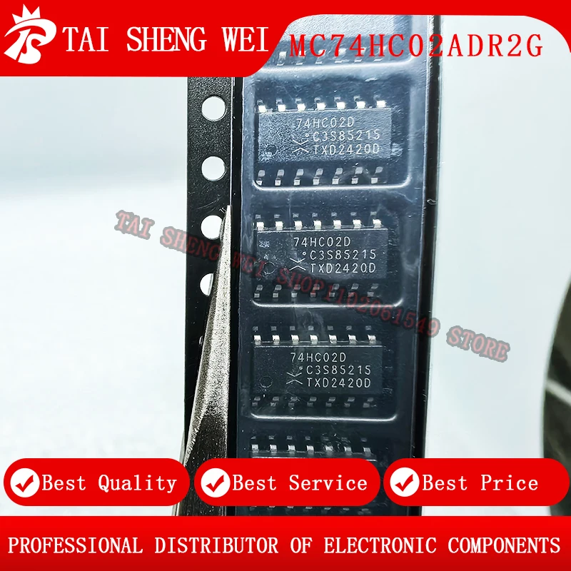 10pcs, brand new original HC02D MC74HC02ADR2G printed 74HC02D SOP-14 logic chip brand new