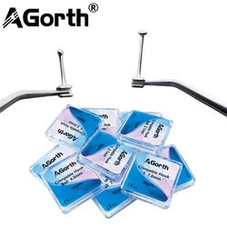 50Pcs Orthodontic Crimpable Lingual Button Sliding Ball/T Hooks Crimpable Stop Locks Removable/Activity Fixed on Archwires Brace