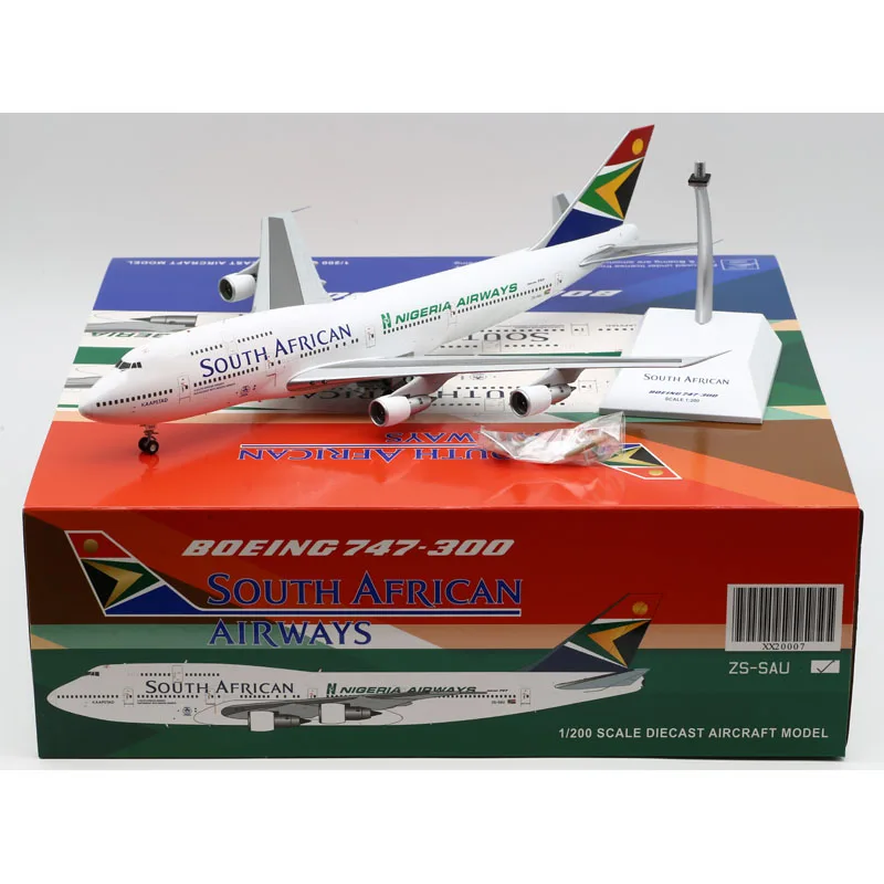 

XX20007 Alloy Collectible Plane Gift JC Wings 1:200 South African Airways Boeing B747-300 Diecast Aircraft Jet Model ZS- SAU