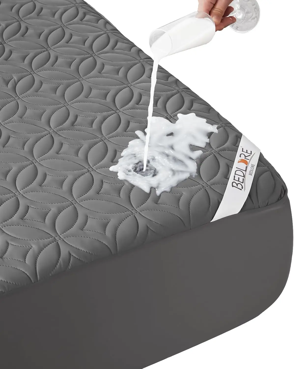 

Waterproof Mattress Protector, Queen Size Mattress Pad Noiseless With Deep Poet 6""-18"" Depth, Soft Breathable Dirt-Proof Bed