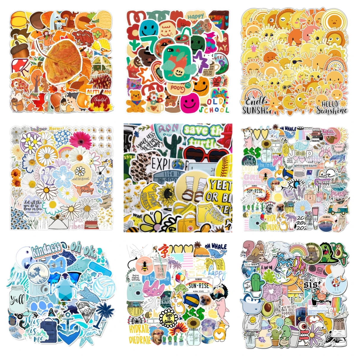 10/30/50PCS Cute Cartoon Fresh Stickers Series Girl Graffiti Helmet Phone Skateboard Luggage Leave Glue Toy Decoration Wholesale