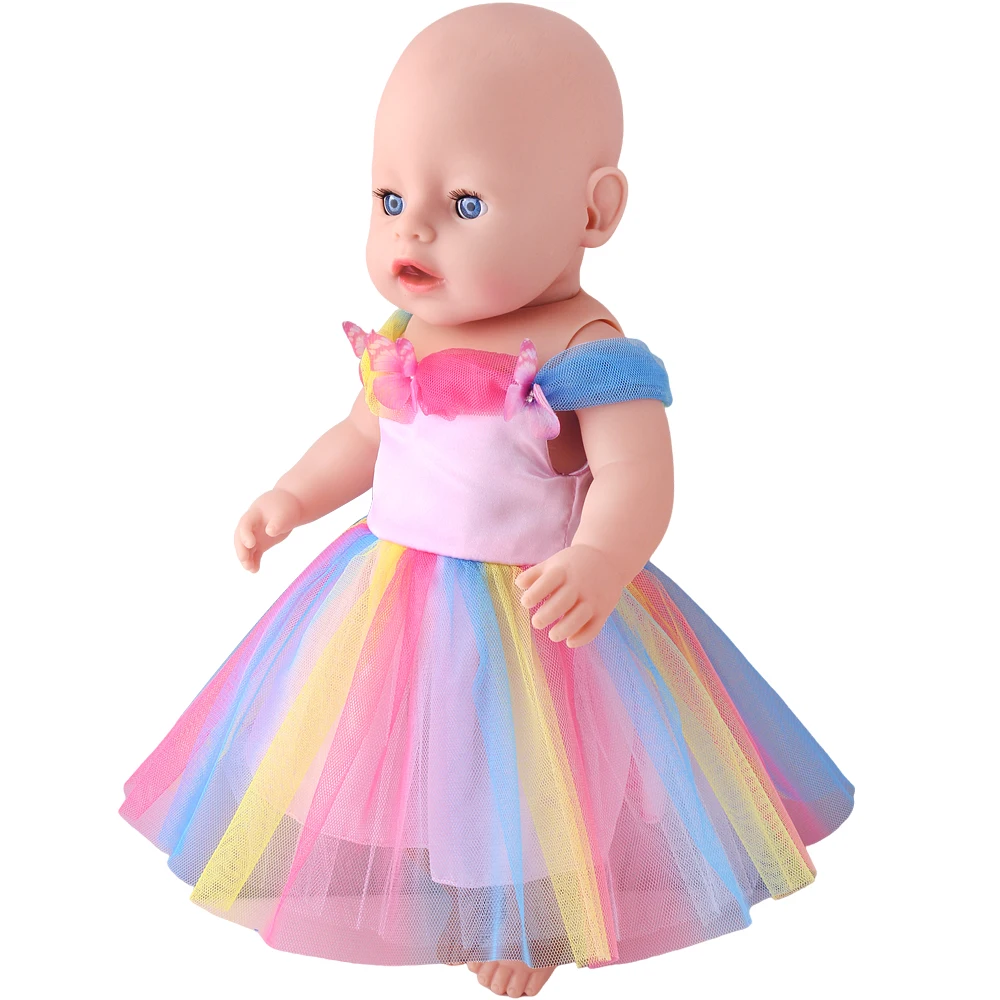 Cute Princess Tutu Skirt American 18 Inch Girl Doll Tulle Dress Children Toys Ours & Generation Dolls Cute Skirt Accessories