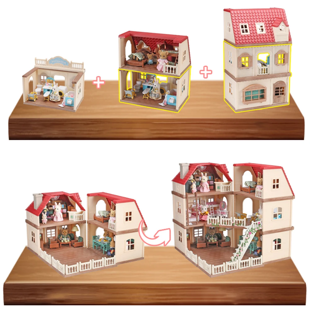 1:12 miniatur Möbel Wald Familie Home Küche Spielzeug Mini Puppenhaus Zubehör Simulation Zimmer Set Mädchen Spielen Haus Spielzeug Geschenk