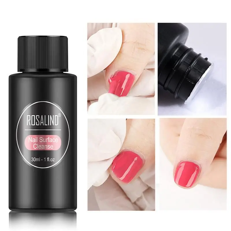 Desengordurante Unhas para Remove o Excesso de Gel, Melhora o Brilho, LED UV, Escova de Esmalte, Limpador, 30ml, 1PC