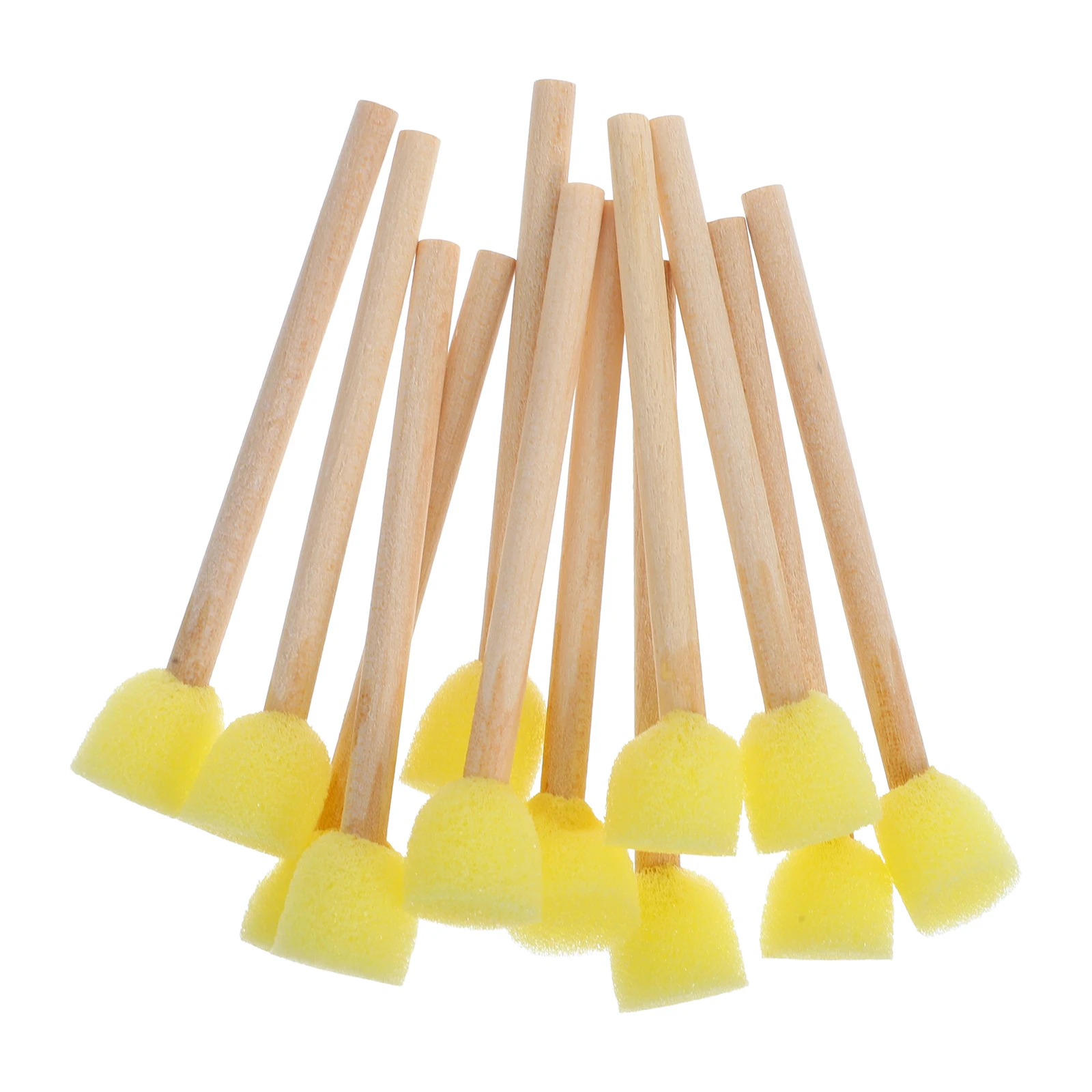 

12pcs Sponge Paint Brushes for Graffiti Round Wood Handles 1 5cm Foam Brush DIY Kids Painting Tools Supplies