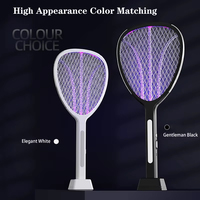 3 in 1 Extension Electric Mosquito Swatter 3000V C-type Rechargeable Mosquito and Fly Killer Upgrade And Widen The Power Grid