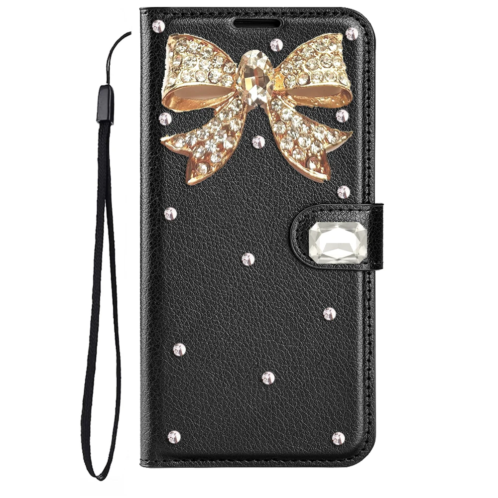 

Luxury Leather Phone Case for Samsung Galaxy S24 S23 S22 S21 Ultra Flip Cover Wallet Book Shell for Samsung S24 Ultra Bling Case