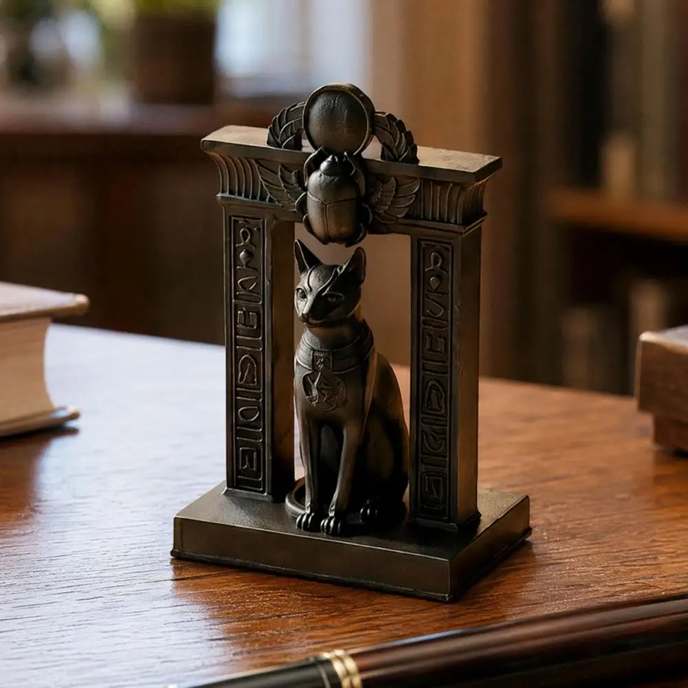 Stable Base Cat Figurine Ancient Egypt Inspired Cat Statue 3d Printed Mythology Figurine Protective Cat Decor for Home Office