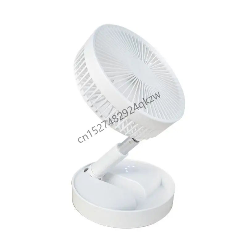 

R9CD Foldable Floor Fan Electric Desktop Fan Rechargeable Up/Down Adjustable for Home
