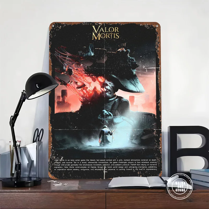 Valor Mortis Game Tinplate Poster Custom Wall Art Vintage Metal Signs Retro Tin Plaque for Decoration Bedroom Home Decorations