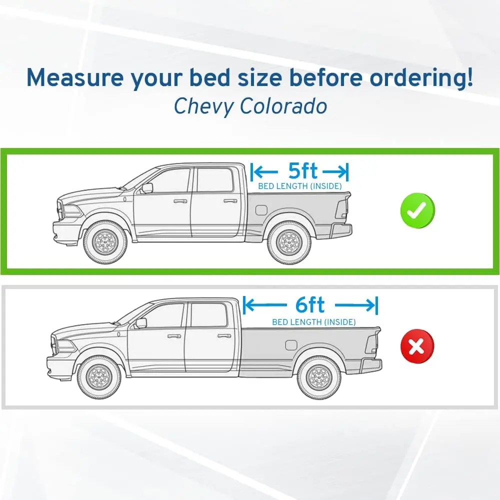 Persenning Abdeckung passt 2015-2023 Chevy Colorado/GMC Canyon 5 '( 61.7 ") LKW-Bett mattschwarz Aluminium Low Profile wasserdicht