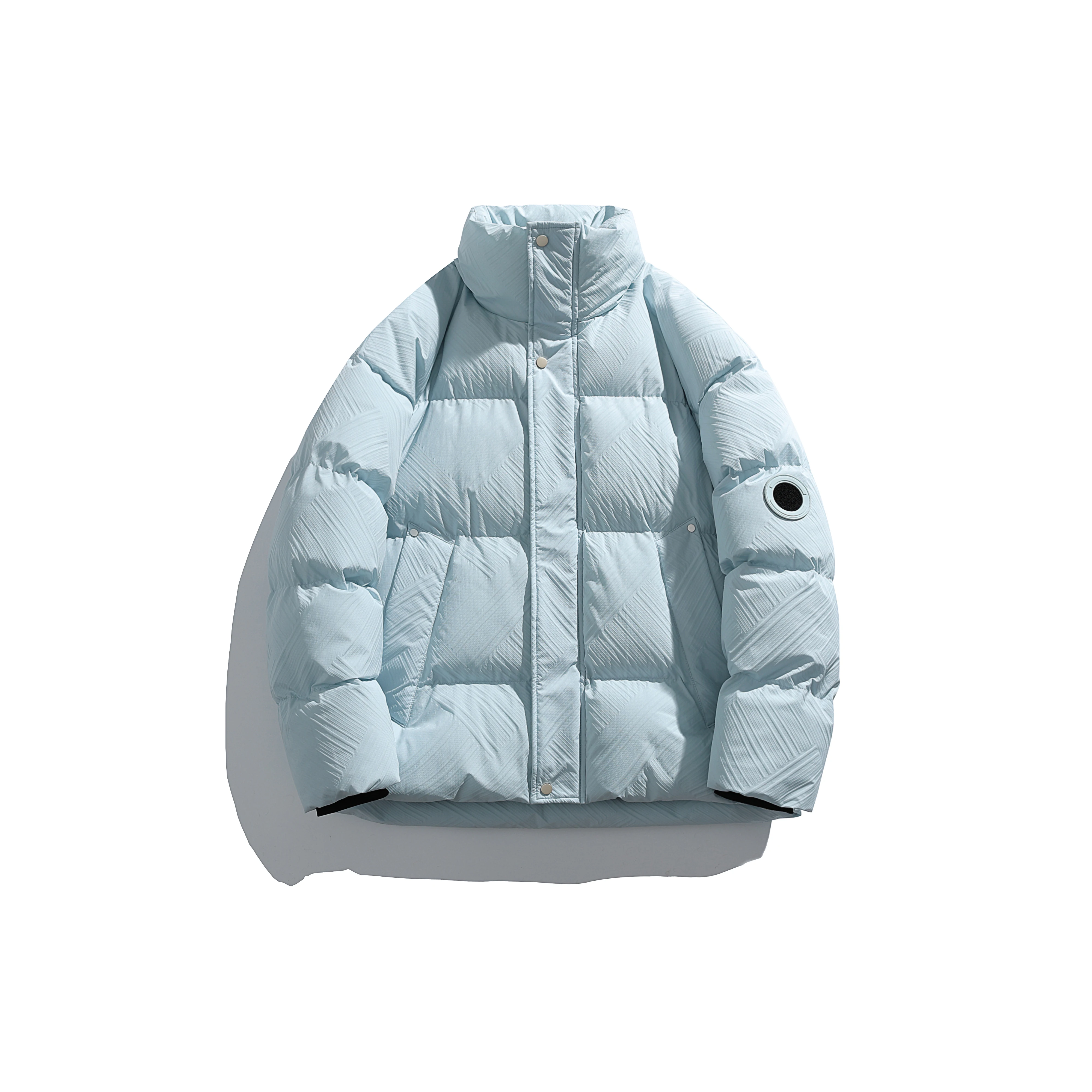 

American Vintage Quilted Jacket, Unisex Stand Collar Cotton Coat for Big & Tall Youth MEN&WOMEN