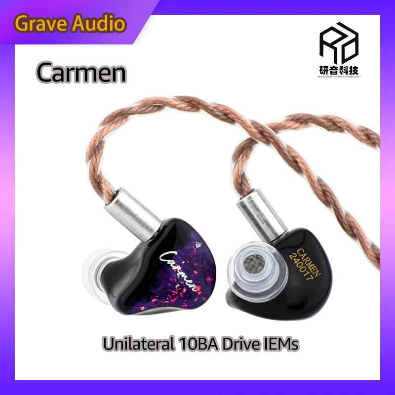 

Yanyin Carmen HIFI In Ear Earphones 10BA Drivers IEMs Earbuds Monitor headphone sports headset with New Upgraded Cable