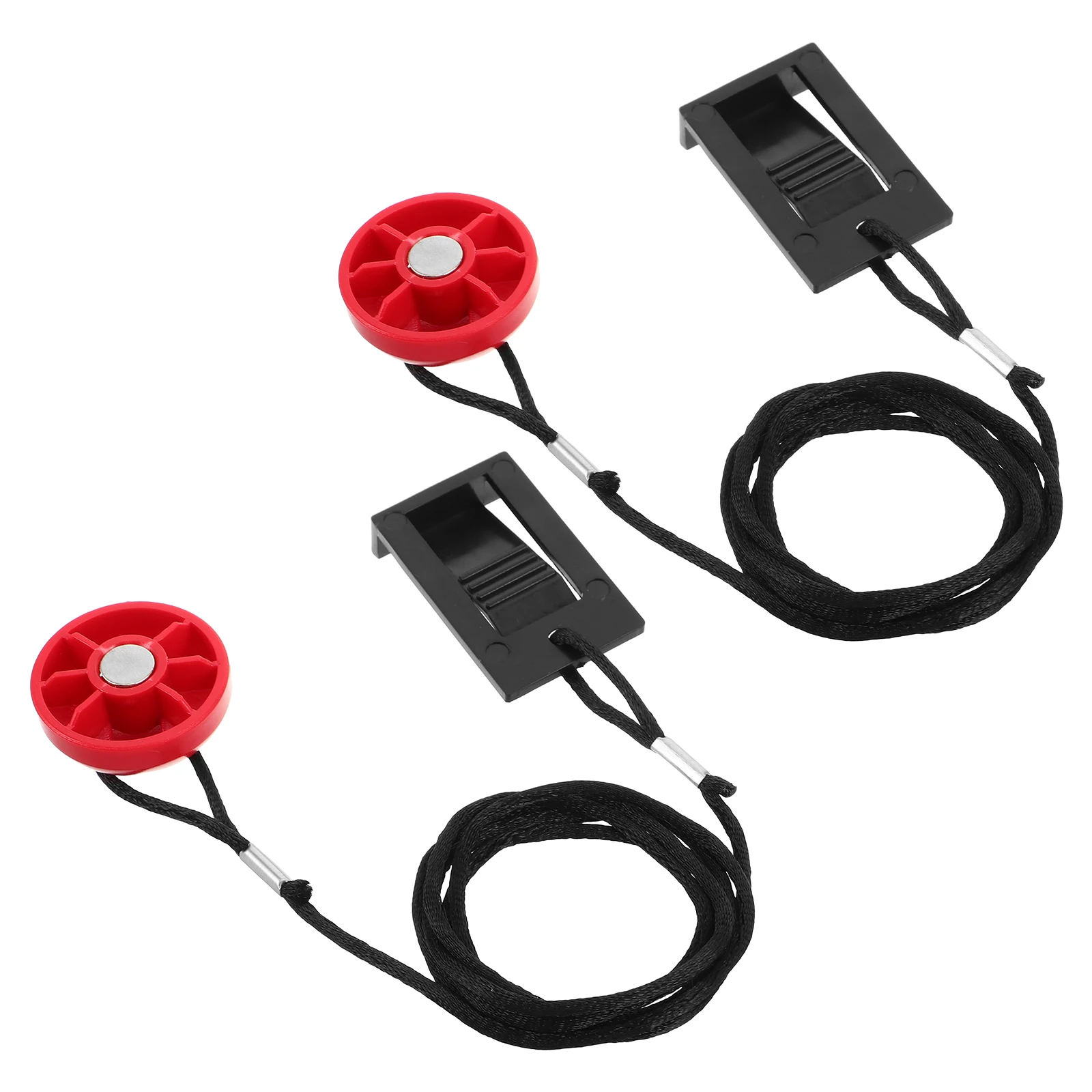 

2pcs Treadmill Safety Key: Universal Magnet Clip For Running Machines Emergency Stop Replacement Durable Abs Braided Cord