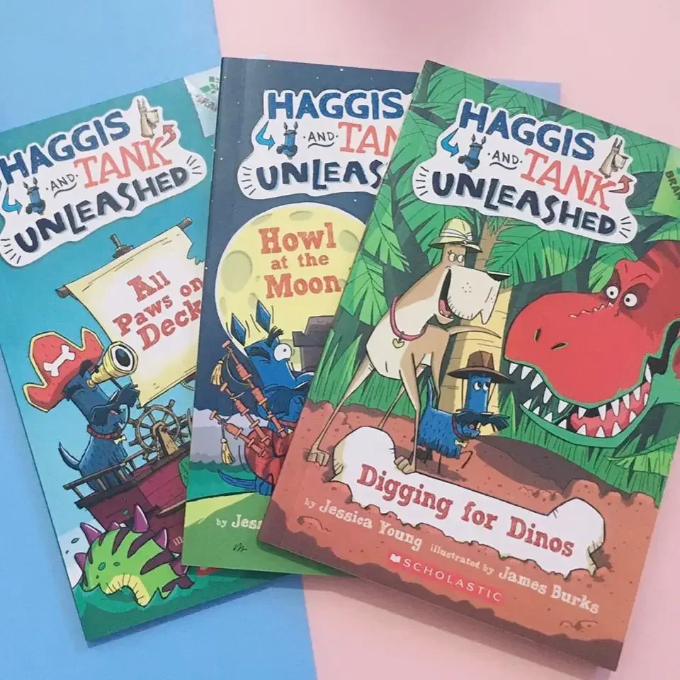 3 Pcs/Set Haggis and Tank Unleashed English Humorous Comic Book for Children Livre Libro