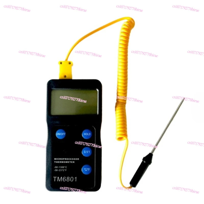 

Best Quality TM6801 Industrial High Temperature Digital Thermometer with K Type Thermocouple Probe and Temperature Sensor
