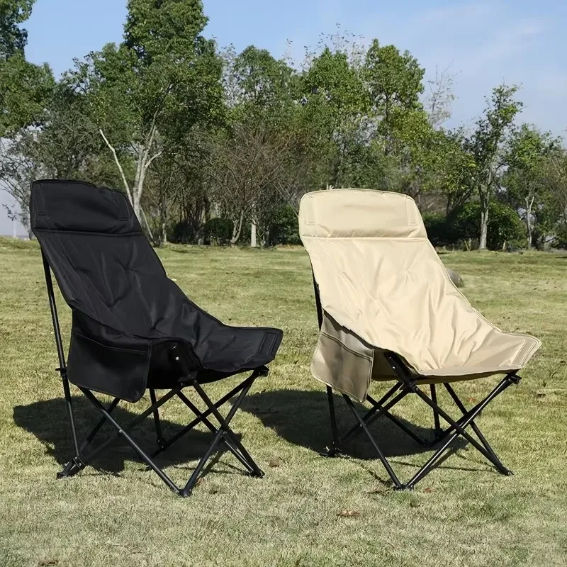 

Outdoor Thickened High Back Portable Outdoor Foldable Chair with Carry Bag Foldable Chair Outdoor FullSponge Filled FishingChair
