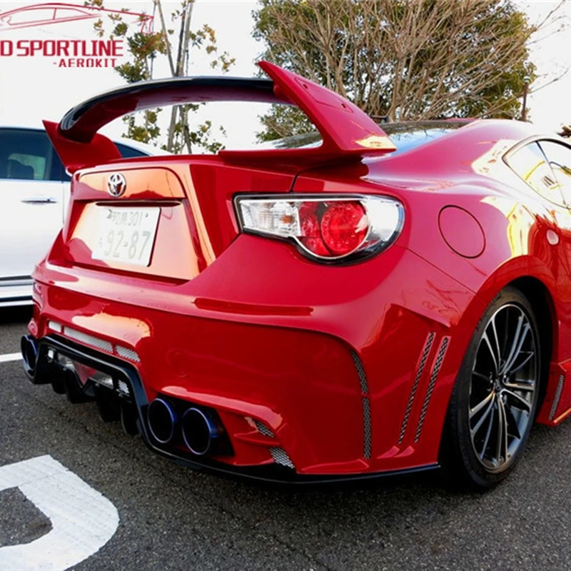 Car-styling Unpainted black FRP Style GT 86 BRZ Rear Trunk wing spoiler For Subaru BRZ Toyota 86 GT86