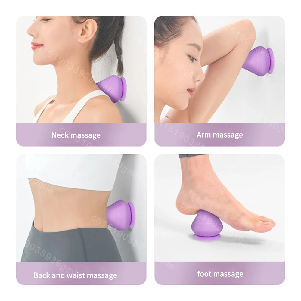 Wand montage Faszie Massage Ball Werkzeug Saugnapf Wand natürliche Silikon massage Körper muskel Entspannung Massage gerät lindern Schmerzen