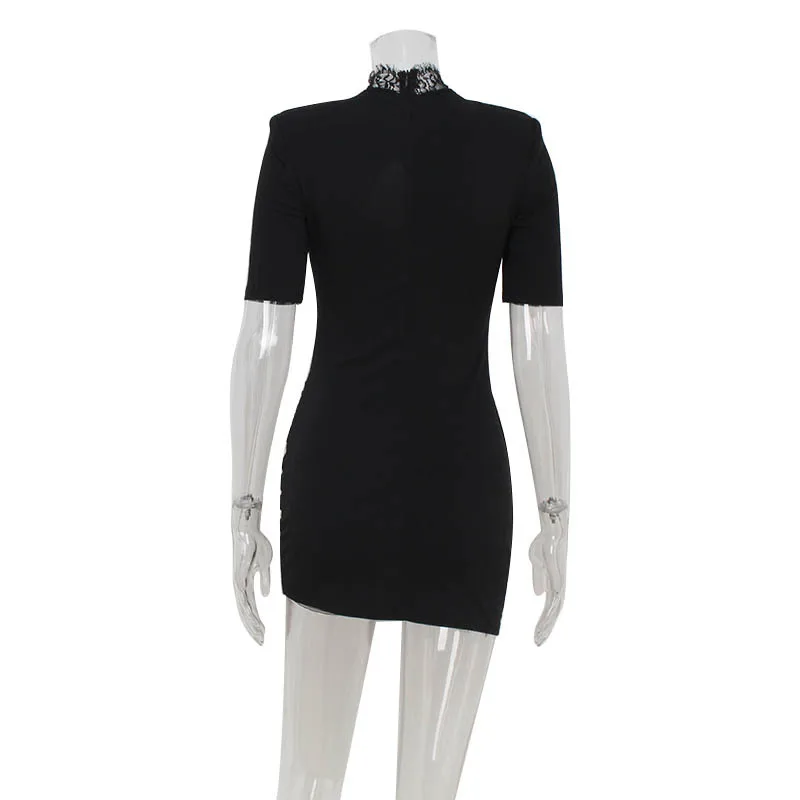 جديد عصري التخسيس وأنيق الدانتيل المرقعة انقطاع سليم ومثير حزب الورك المعانقة اللباس للنساء