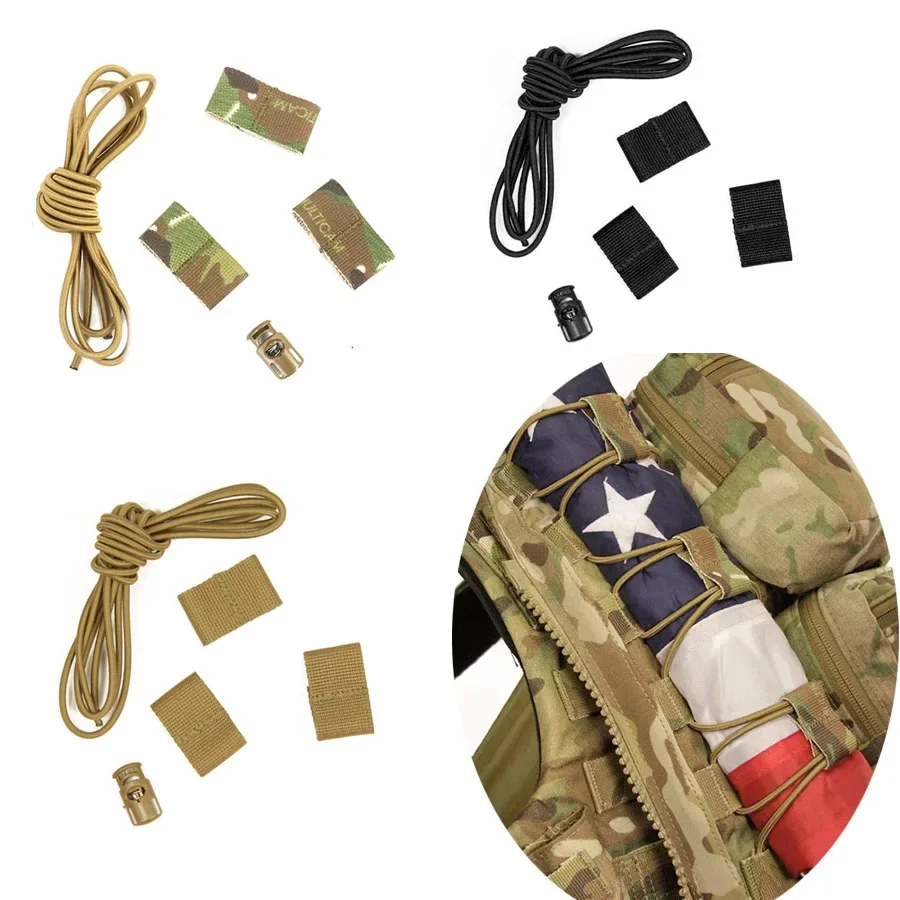 Multi-functional Storage Clasp  Tactical Backpack Accessories Flag Bungee Connect Available With MOLLE Bag