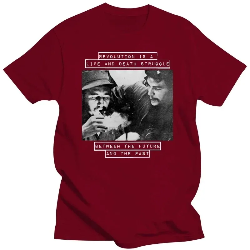 Fidel Castro Che Guevara Shirt 31 Blue Black Lives Communist Soviet Men Print Tshirt