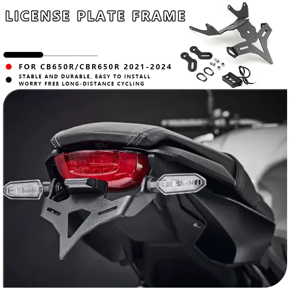 혼다 CB650R 용 MTKRACING 2019-2020 CB650R CBR650R 2021-2024 리어 테일 라이센스 플레이트 홀더 짧은 테일 홀더