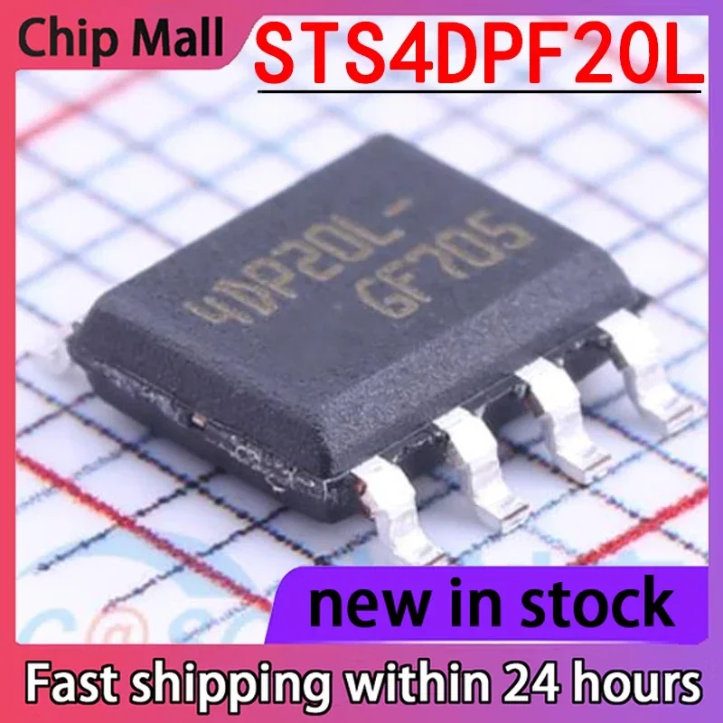 

5PCS New STS4DPF20L Package SOP-8 Dual P-channel Field-effect Transistor (MOSFET)
