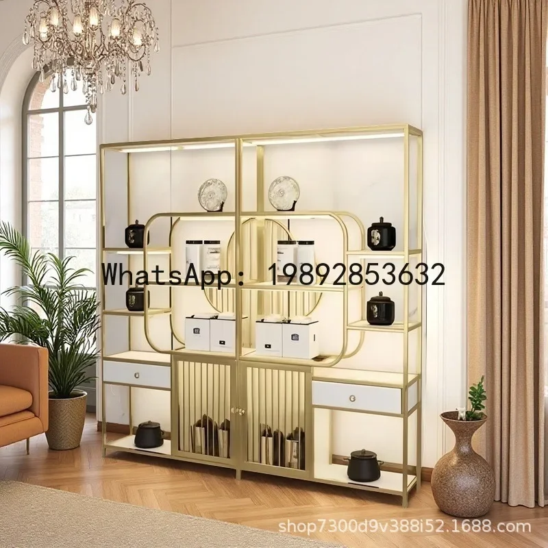 a22 floor-to-ceiling living room storage shelves bookshelves tea and wine cabinets ornaments display cabinets