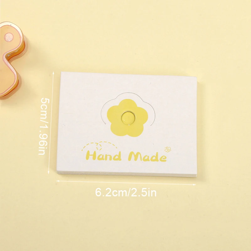 [YU]100pcs Foldable Packaging Paper Cards Colorful Flowers Cards For Handmade Jewelry Retail Hang Tag Flowers Display Cardboard