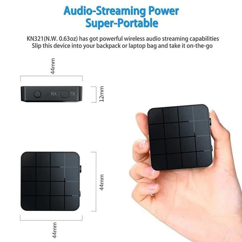 차량용 블루투스 5.0 오디오 수신기 송신기 어댑터, AUX RCA 3.5mm 잭, 스테레오 음악, TV PC용 무선 USB 동글, 2 in 1