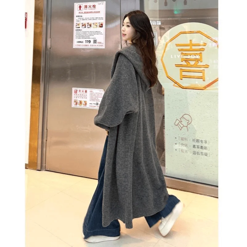 

Large Size 2024 Early Autumn New Lazy Style Knitted Cardigan Sweater Coat Loose High-end Advanced Temperature Women's Coat