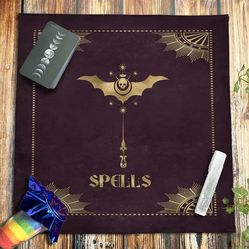 Tarot Tablecloth Velvet Altar Cloth Pagan Witchcraft Divination Astrology Supplies Spells Oracle Card Pads 3 Size Drop Shipping