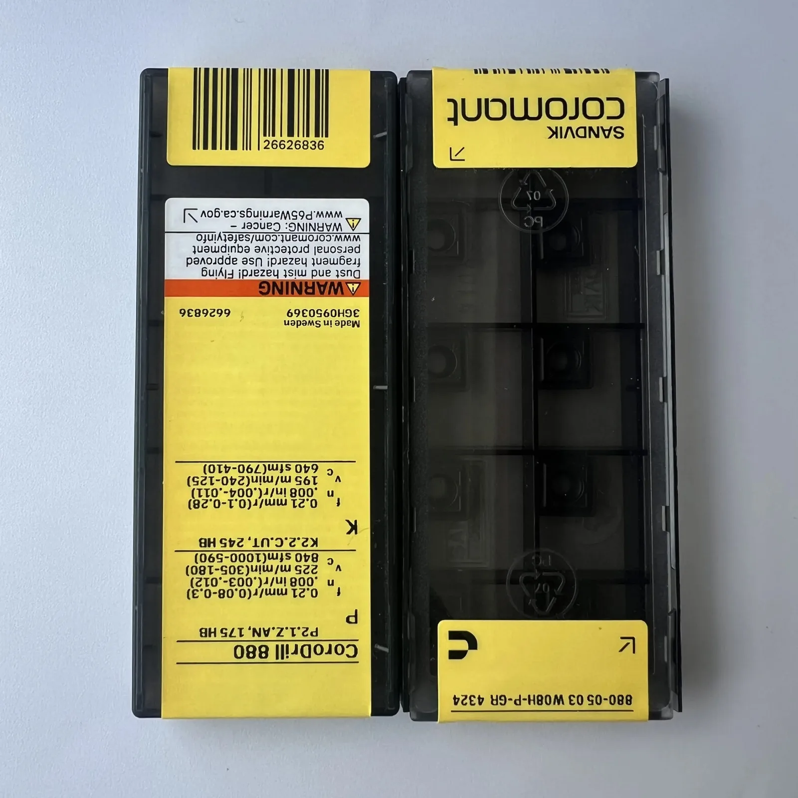 サンドビック / 880-0503W08H-P-GR 4324 / 超硬合金CNCブレード 10個