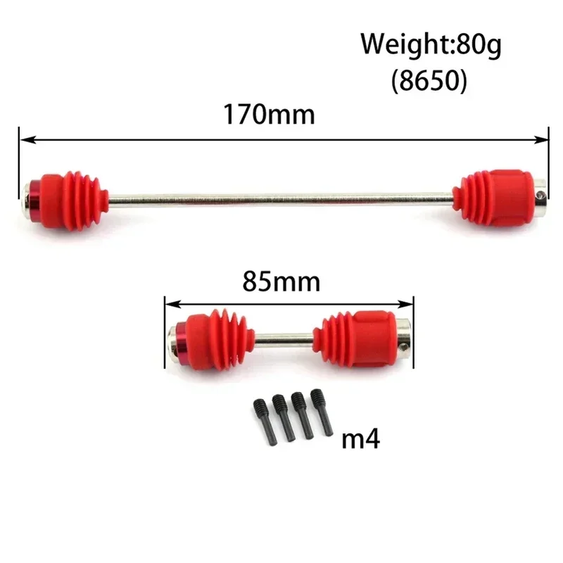 Center Driveshafts CVD 5650R With Dust Boots More Durable For 1/10 Trxs Summit Old E-Revo Upgrades Parts Accessories