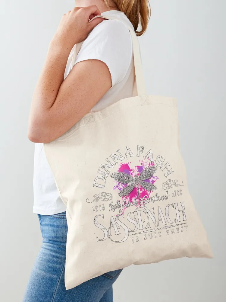 Dinna Fash Sassenach Dragonfly Outlander Color Splash TShirt19 Tote Bag Cloth bag personalized tote Canvas Tote Bag