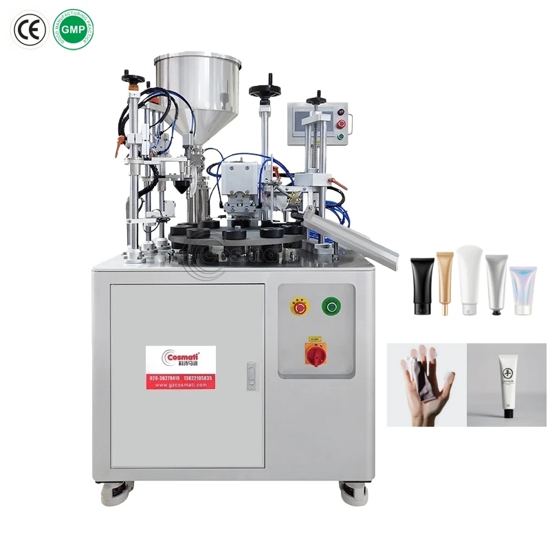 Rotary Type Cream Plastic Soft PET Ultrasonic Tube Toothpaste Filling and Sealing Machine