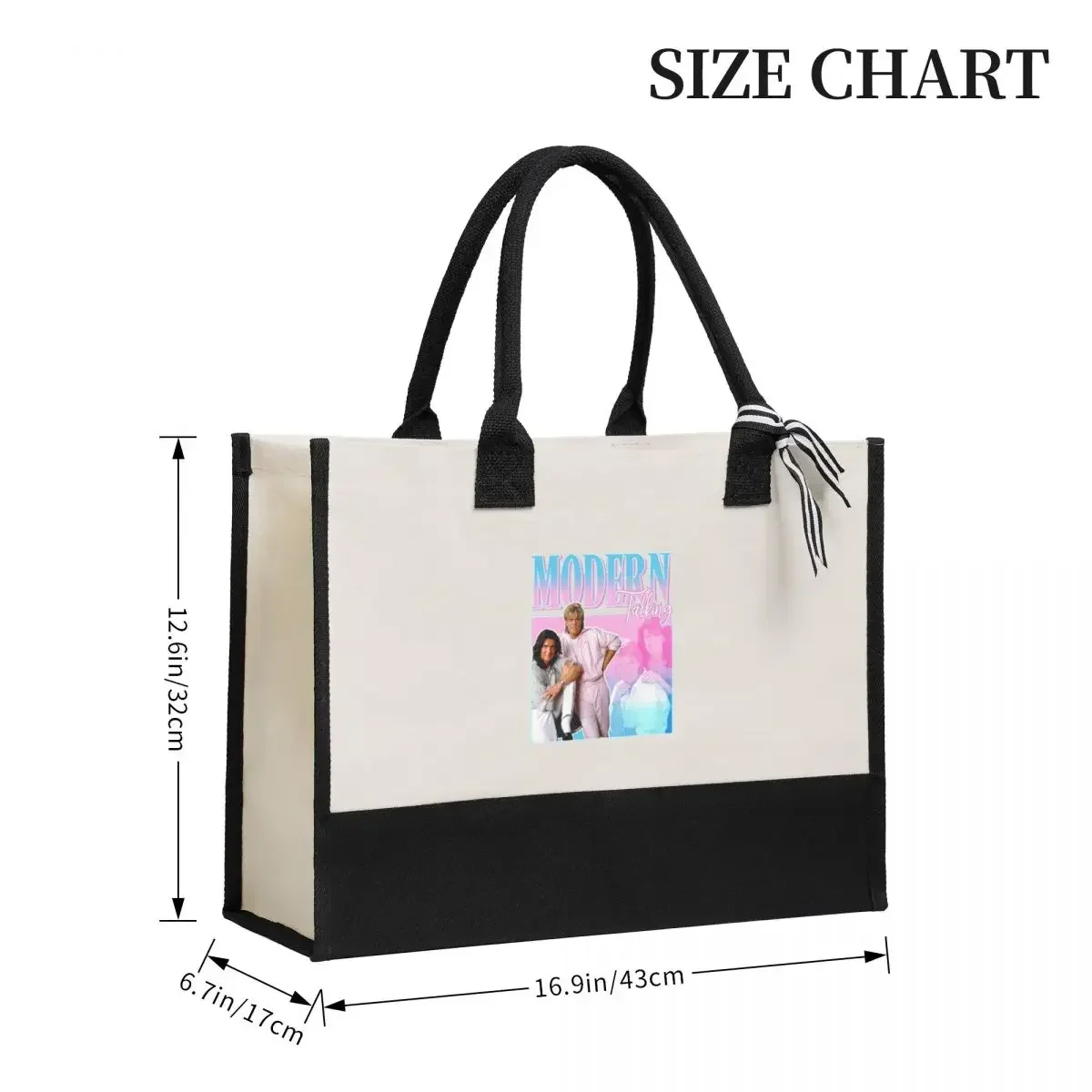 Canvas Gift Shopping Bag Modern Talking Y2K Vintage Classic Canvas Large Capacity Bag Customizable Quality Gifts