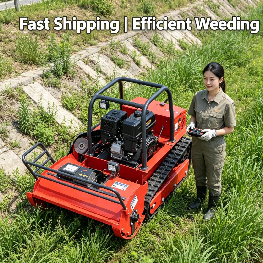 Customized Hot Sale 4 Stroke Gas Or Diesel Self Propelled Lawn Mower Zero Turn Lawn Mower High Efficiency Slope Adapt For Rural