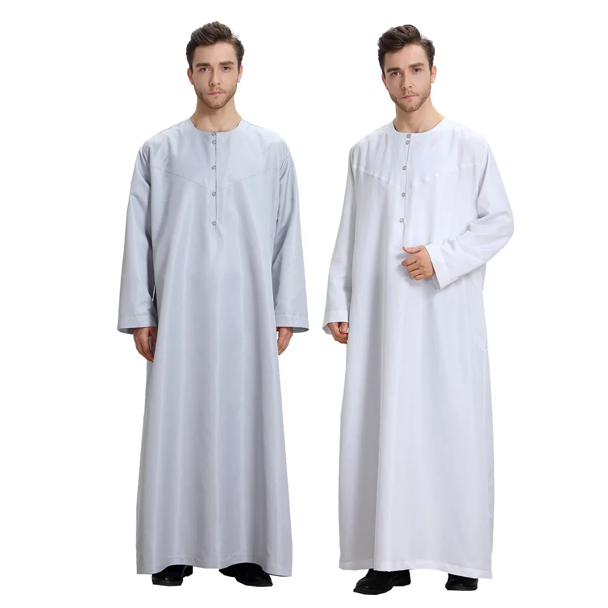 男性用長袖イスラム教徒服,サウジアラビア,中東,トルコの服,無地,eid al-fitr,S-3XL