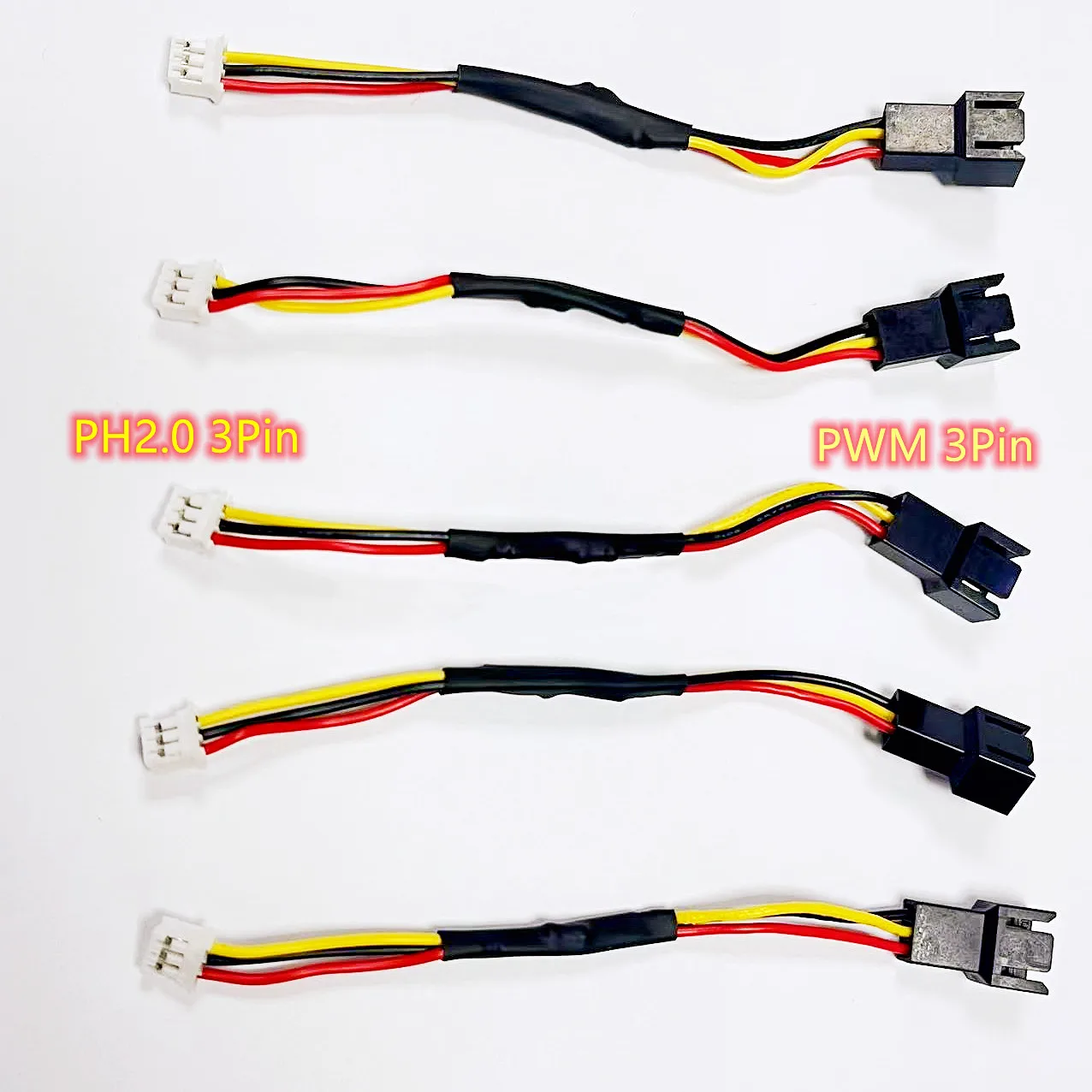 100 Fan Resistor Cable ph2.0 3Pin to 3Pin PWM Female Connector Reduce PC CPU Fan Speed Noise Extension Resistor Slow down Cable