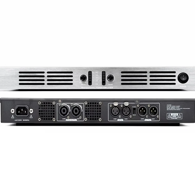 K2 Digital Audio Power Amplifier Professional 200W 2 Channels Class D Preamplifier DJ Audio Sound Amplifier Processor System
