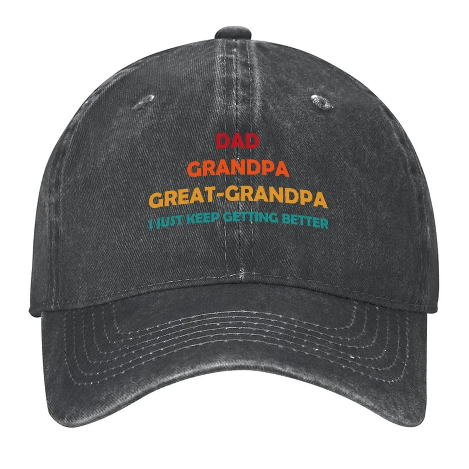 

Dad Grandpa Great Grandpa Getting Better Fathers Day Baseball Cap Luxury Brand Wild Ball Hat Dropshipping For Girls Men's