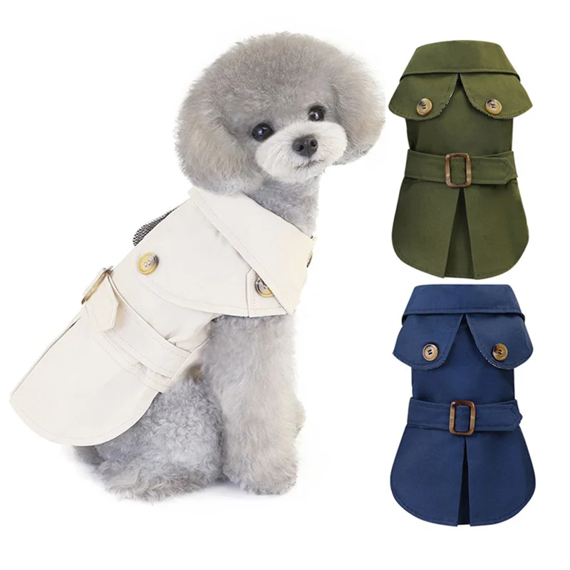 British Style Pets Dog Clothes Winter Thicken Jacket Coat Costumes Hoodies Clothes for Small Puppy Dogs Cats Windbreak Outfit