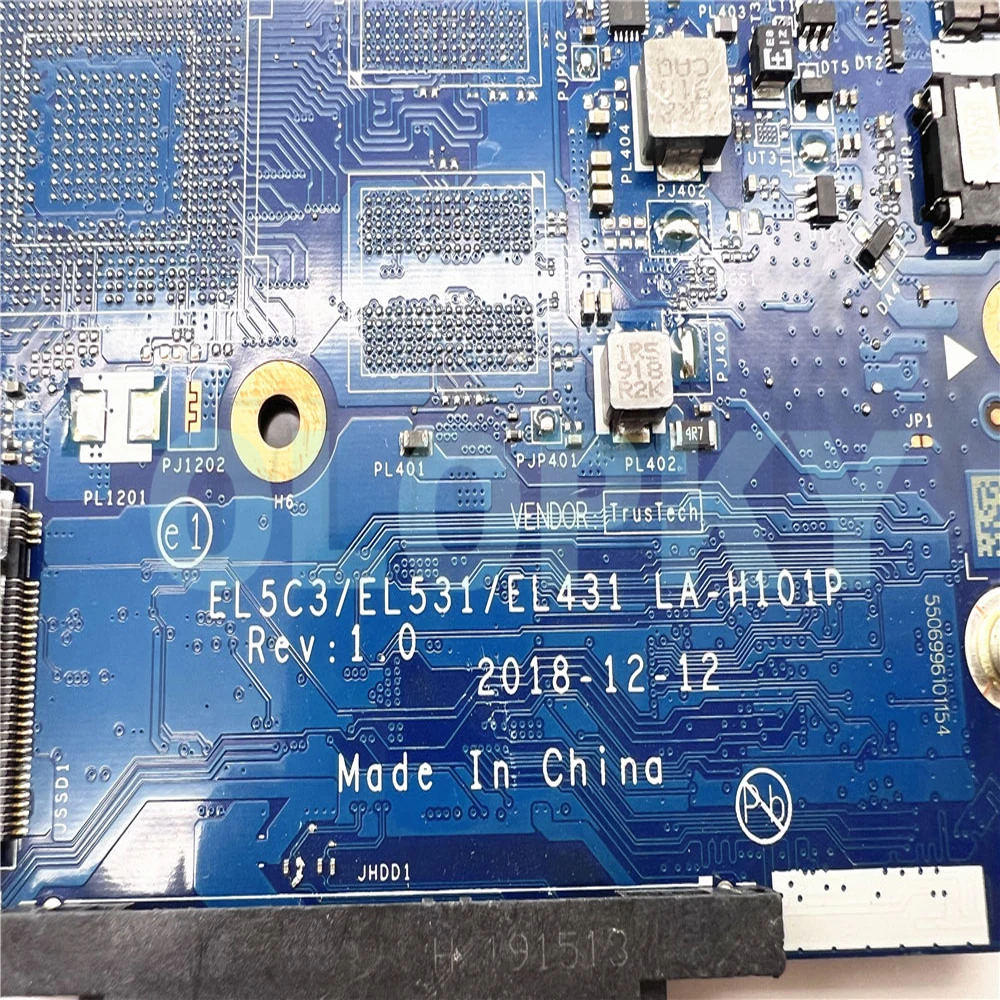 Laptop Motherboard For Lenovo S340-15IWL C340-15IWL Mainboard  LA-H101P With I3-8145U I5-8265U i7-8565U CPU RAM-4G 5B20S41918