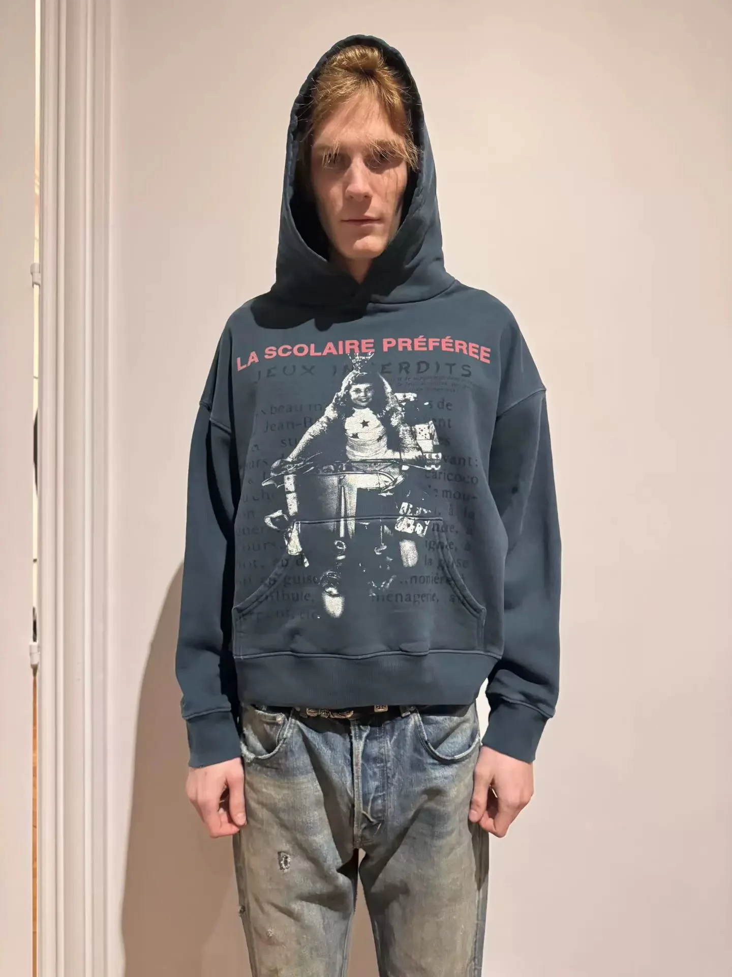 

ex Hoodie Sweatirt LA SCOLAIRE PREFEREE Vintage Men's Women's Cotton Long Sve Casual Wear Resistant Deformable Warm